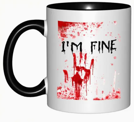 Halloween mok (I'm fine)