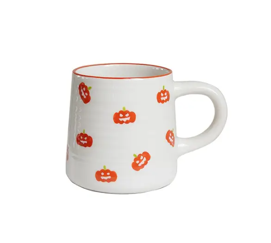 Halloween mok pompoenen