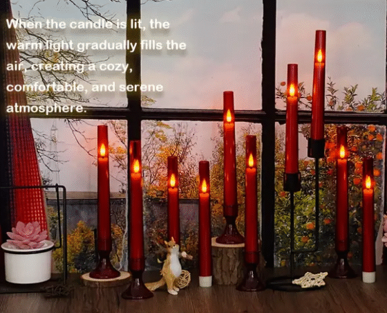 LED kaarsen rood (één maat)