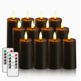 LED kaarsen zwart (verschillende maten)